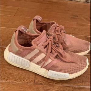 Pink adidas tennis shoes